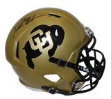 Deion Sanders Autographed Colorado Buffaloes F/S Speed Helmet Beckett 39617