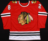 Jordan Oesterle Signed Blackhawks Jersey (Beckett COA) Chicago Defenseman