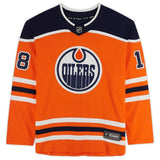 ZACH HYMAN Autographed Edmonton Oilers Breakaway Orange Jersey FANATICS