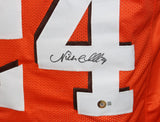 Nick Chubb Autographed/Signed Pro Style Orange White XL Jersey Beckett 40074