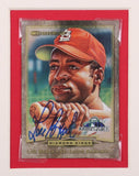 Lou Brock Signed Cardinals Matted 1998 Fleer FanFest Baseball Card Display / JSA