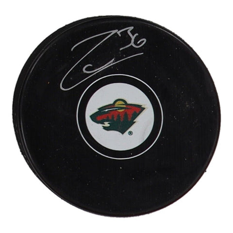 Mats Zuccarello Signed Wild Logo Hockey Puck (Fanatics) Minnesota RW 2019 - 2024