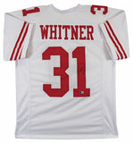 Donte Whitner Authentic Signed White Pro Style Jersey Autographed BAS Witnessed