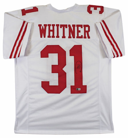 Donte Whitner Authentic Signed White Pro Style Jersey Autographed BAS Witnessed