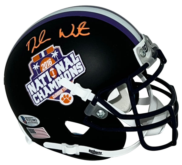 DESHAUN WATSON SIGNED CLEMSON TIGERS 2016 NATIONAL CHAMPIONS BLACK MINI HELMET