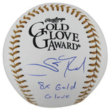 Phillies Scott Rolen "8x GG" Signed Rawlings Gold Glove Logo Oml Baseball BAS