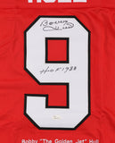 Bobby Hull SIgned Blackhawk Highlight Stat Jersey Inscribed "HOF 1983" (JSA COA)