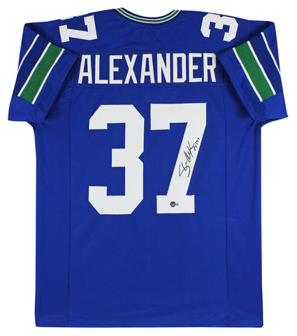 Shaun Alexander Authentic Signed Blue Pro Style Jersey Autographed BAS Witnessed