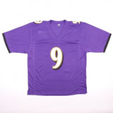 Justin Tucker Signed Baltimore Ravens Stat Jersey (JSA COA) NFL Record 66 Yd F.G