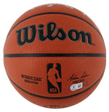 Larry Bird & Julius "Dr.J" Erving Signed Wilson Basketball BAS Witness #W089726