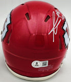 GEORGE KARLAFTIS AUTOGRAPHED CHIEFS MINI HELMET SB CHAMPS BECKETT 224842