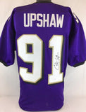 Courtney Upshaw Signed Ravens Jersey (GTSM COA) Super Bowl champion (XLVII) D.E.