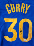 STEPHEN CURRY SIGNED PRO STYLE CUSTOM XL JERSEY JSA STICKER