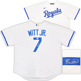 ROYALS BOBBY WITT JR. AUTOGRAPHED WHITE NIKE JERSEY XL BECKETT WITNESS 228962