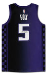 De'Aaron Fox Autographed 2023-24 Sacramento Kings Purple Jordan Brand Jersey UDA