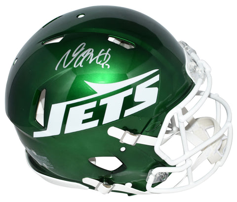 DAVANTE ADAMS SIGNED NEW YORK JETS GREEN AUTHENTIC SPEED HELMET BECKETT