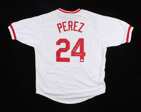 Tony Perez Signed Cincinnati Reds Jersey Insd HOF 2000 (JSA COA) Big Red Machine