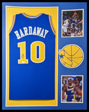 FRAMED GOLDEN STATE WARRIORS TIM HARDAWAY AUTOGRAPHED SIGNED JERSEY JSA COA