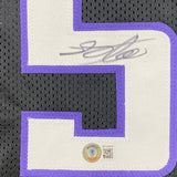 Autographed/Signed DE'AARON FOX Sacramento Black Jersey Beckett BAS COA Auto