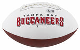 Buccaneers John Lynch Signed Rawlings White Panel Logo Football BAS W #2W428048