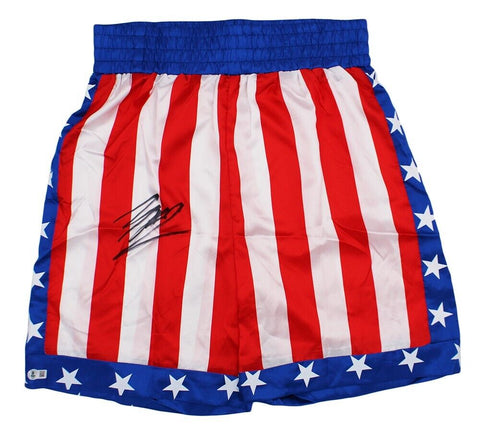 Michael B. Jordan Signed Creed Replica American Flag Shorts