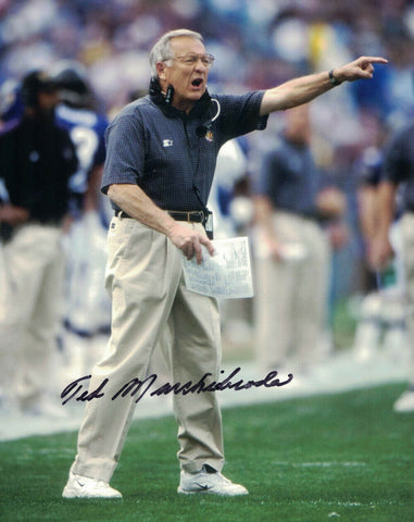 Ted Marchibroda Autographed/Signed Baltimore Ravens 8x10 Photo Coach 30327