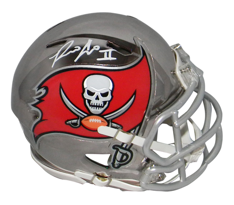 RONALD JONES II AUTOGRAPHED TAMPA BAY BUCCANEERS CHROME SPEED MINI HELMET JSA