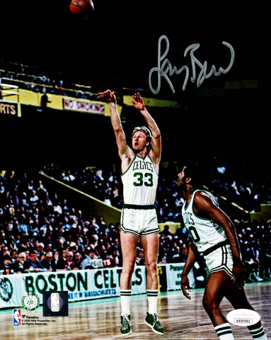 LARRY BIRD AUTOGRAPHED SIGNED 8X10 PHOTO BOSTON CELTICS JSA STOCK #230035