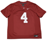 JALEN MILROE AUTOGRAPHED ALABAMA CRIMSON TIDE #4 NIKE JERSEY W/ ROLL TIDE