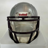 Autographed/Signed Johnny Manziel 12 Heisman Silver Flash Mini Helmet BAS COA