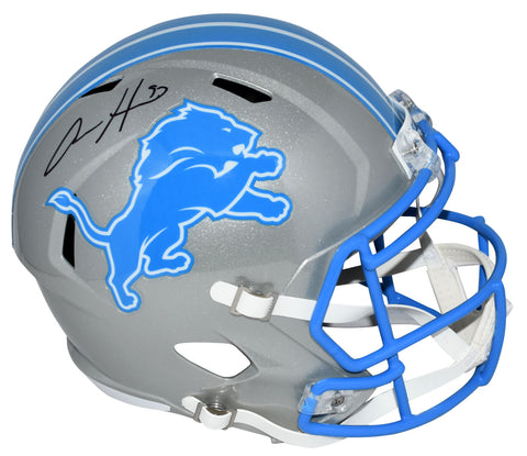 AIDAN HUTCHINSON SIGNED DETROIT LIONS NEW 2024 FULL SIZE SPEED HELMET BECKETT