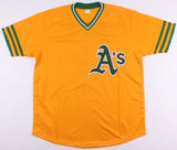 Bill North Signed Oakland Athletics Jersey Inscribed "2x WS Champ" (JSA COA)