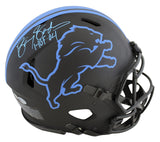 Lions Barry Sanders HOF 04 Signed Eclipse Full Size Speed Proline Helmet BAS