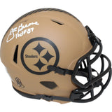 Joe Greene Autographed Pittsburgh Steelers 23 Salute Mini Helmet Beckett 40381