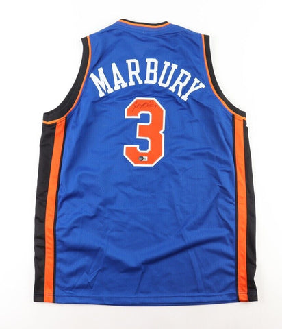 Stephon Marbury Signed New York Knicks Jersey (Beckett) 1996 #4 Overall Pick