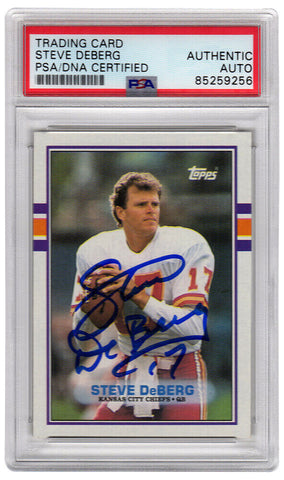 Steve Deberg Signed Chiefs 1989 Topps Trading Card #349 - (PSA Encapsulated)