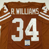 Autographed/Signed RICKY WILLIAMS Texas Orange College Football Jersey BAS COA