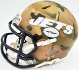 ZACH WILSON AUTOGRAPHED NEW YORK JETS CAMO SPEED MINI HELMET BECKETT QR 194724