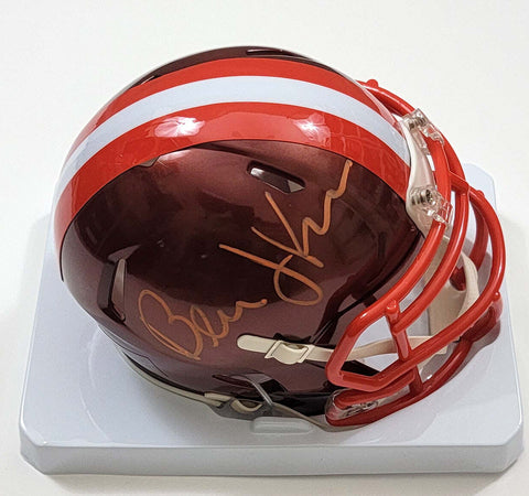 Bernie Kosar Autographed Cleveland Browns Flash Mini Helmet Beckett Witnessed