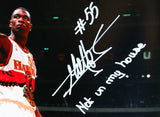 Dikembe Mutombo Autographed Atl. Hawks 16x20 Finger Photo w/Insc.-Beckett W Holo