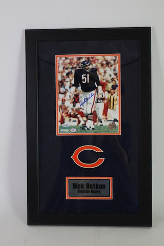 Dick Butkus Chicago Bears Autographed 8x10 Deluxe Framed Photo (Fanatics COA)
