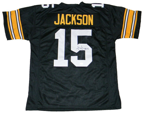 JOSH JACKSON SIGNED AUTOGRAPHED IOWA HAWKEYES #15 BLACK JERSEY JSA