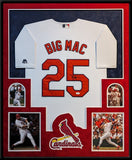 FRAMED IN SUEDE ST LOUIS CARDINALS MARK MCGWIRE "BIG MAC" AUTOGRAPHED JERSEY JSA