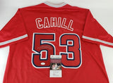 Trevor Cahill Signed Los Angeles Angel Jersey (JSA COA) 2016 World Series Champ