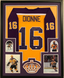 FRAMED MARCEL DIONNE AUTOGRAPHED SIGNED INSCRIBED L.A. KINGS JERSEY JSA COA