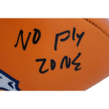 Chris Harris Autographed Denver Broncos Logo Football No Fly Zone JSA 18748