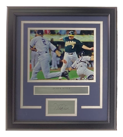 Derek Jeter Framed 8x10 Yankees The Flip Photo w/Laser Engraved Signature