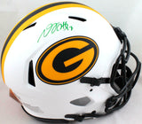 Davante Adams Autographed GB Packers Authentic Lunar F/S Helmet- Beckett W*Green