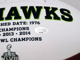 Steve Largent & Jim Zorn Autographed Seahawks Football (Smudged) MCS Holo 83902