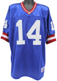 Giants Y.A. Tittle "HOF 1971" Signed Blue Apex Proline Jersey BAS #H92210